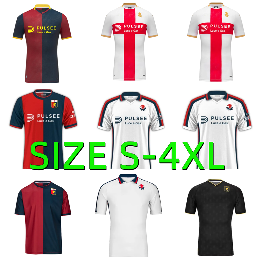 24 25 26 GENOA C.F.C. Soccer Jerseys 2025 2026 BALOTELLI Rossoblu PUSCAS CODA EKUBAN YALCIN RETEGUI BADELJ ILSANKER STROOTMAN SABELLI PAJAC Grifone football shirt