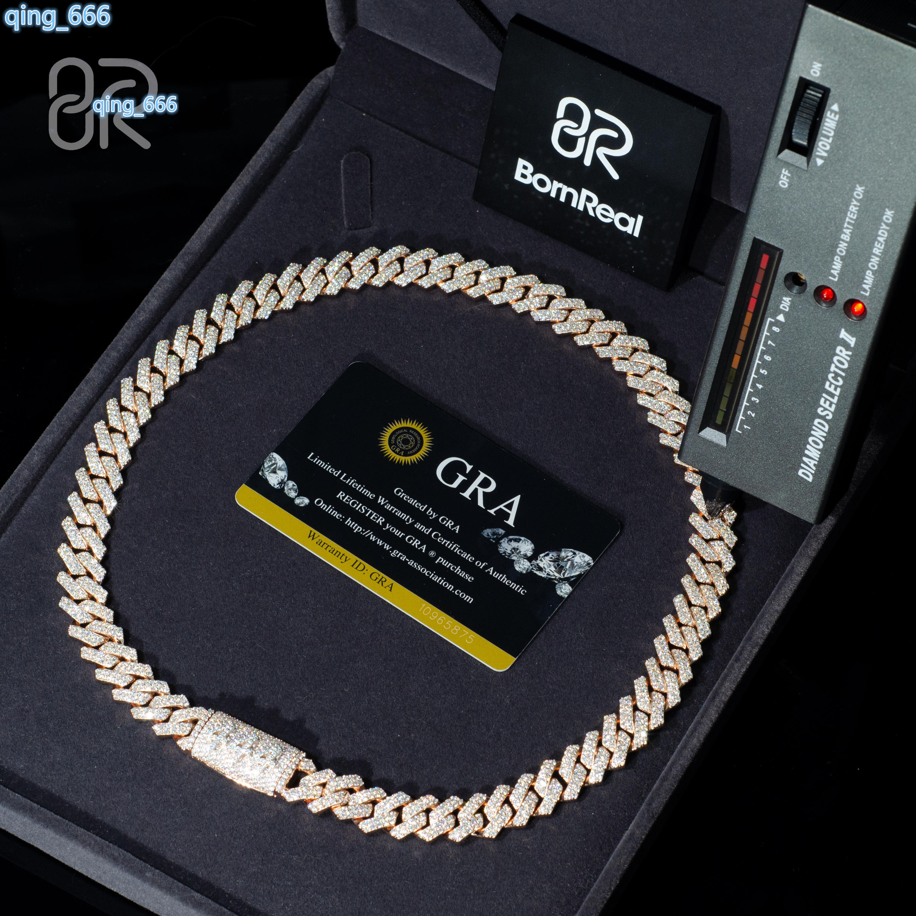 Hot Sale 24inches Vvs Bracelet Diamond Silver Wholesale Moissanite Cuban Link Chain