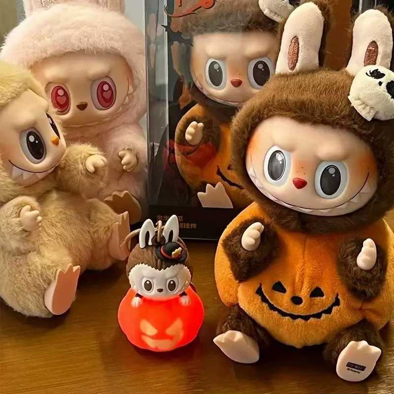 Bubble Mart Monster Carnival LABUBU Pumpkin Halloween Ragdoll Vinyl Plush Doll L250802