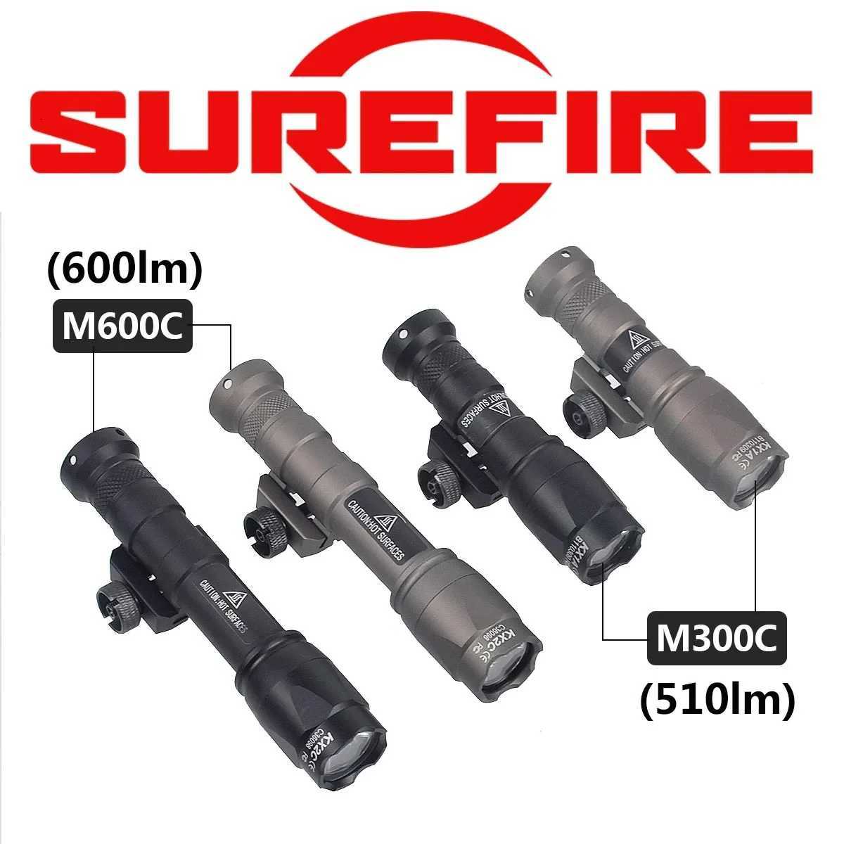 Airsoft M600C M600 M300 Tactical Scout Light AR15 Rifle Weapon Flashlight LED Hunting Spotlight SF M300A Gun Lamp Z250802