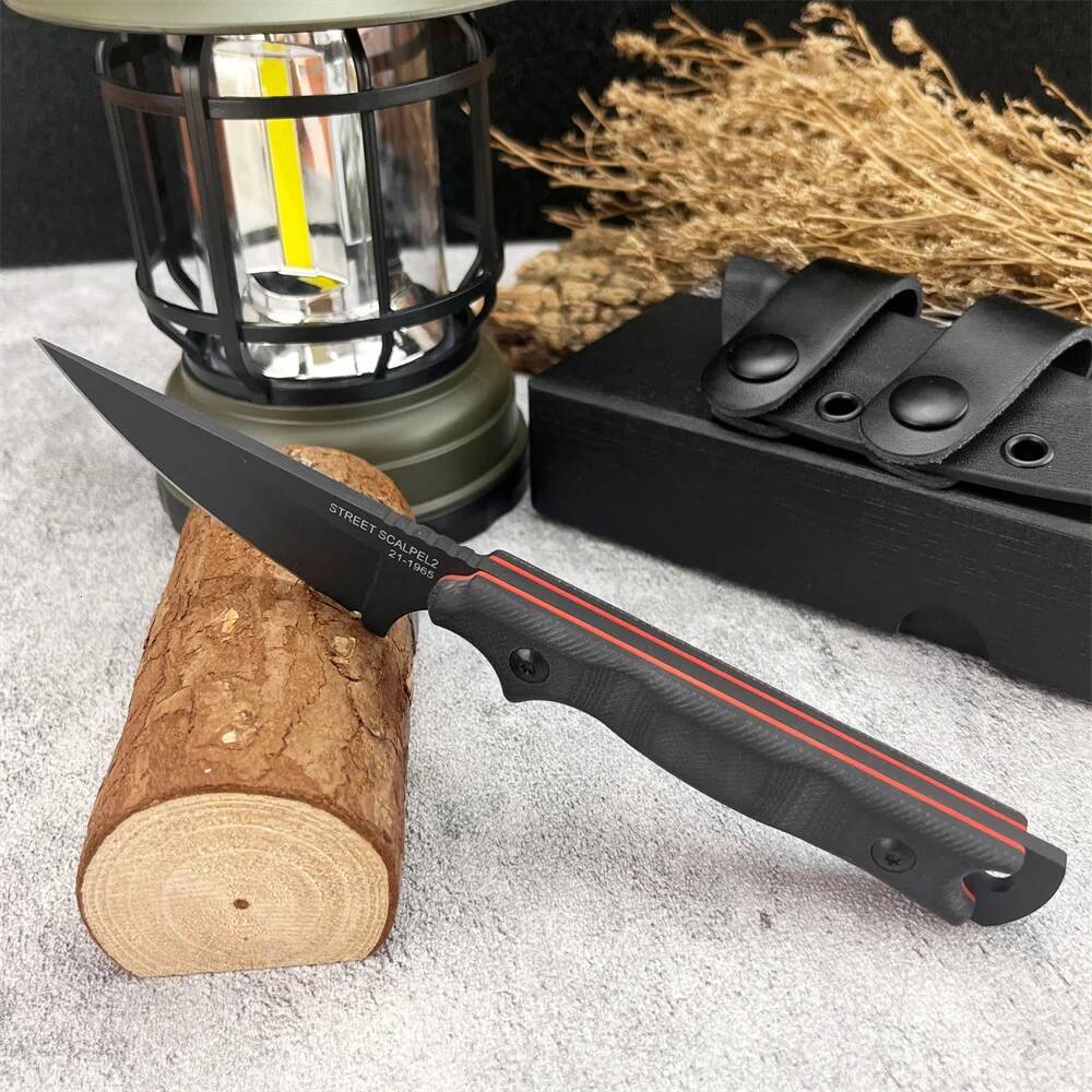 Light Outdoor Tactical Straight 8Cr13Mov Fixed Blade G10 Handle EDC Neck Knife with Sheath Camping Survival Tool high-quality