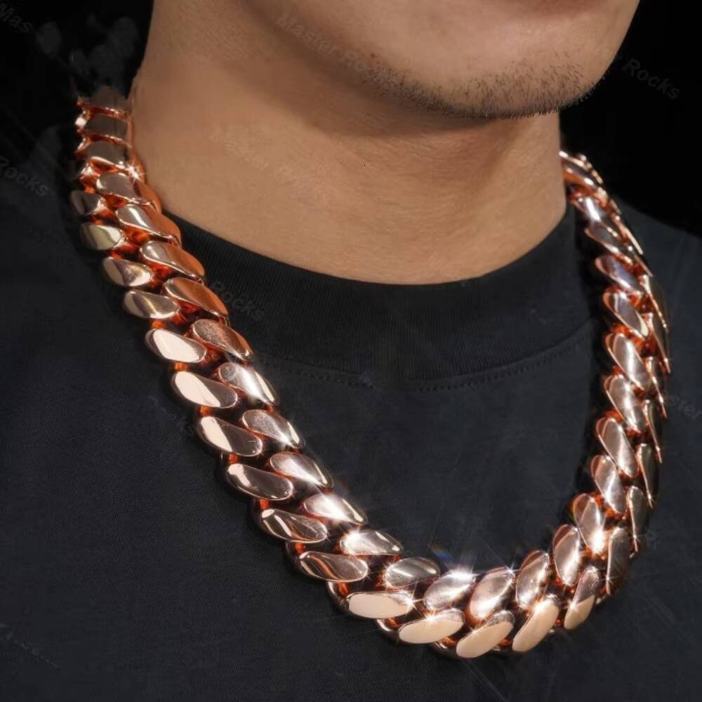 Stylish Designer Grade High-Quality VVS Moissanites Set In Robust 24mm Thick Genuine 925 Sterling Silver Heavyweight Cuban Chain