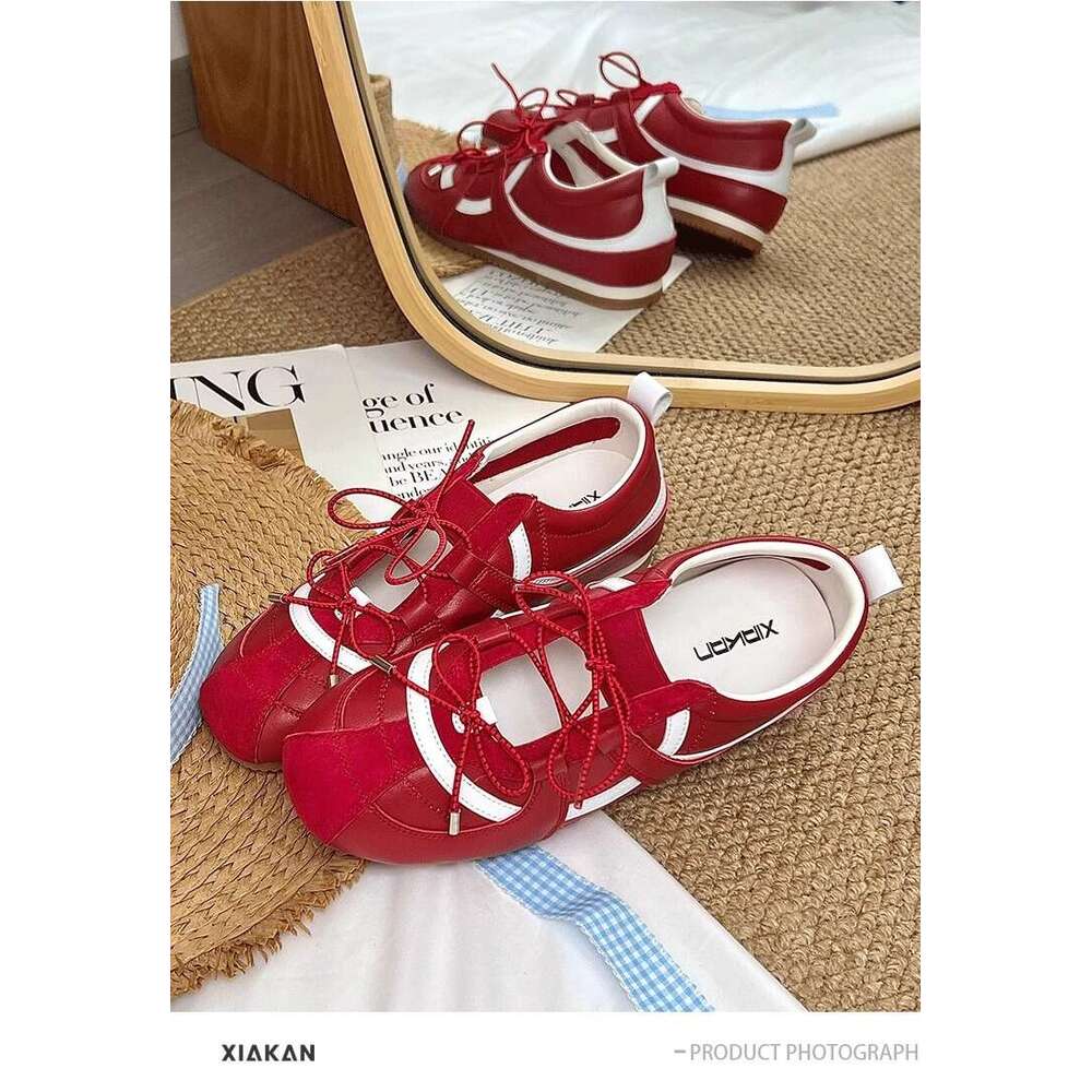 Korean Style Training for Women 2025 Summer New Fashion Versatile Comfortable Foot-Slimming Sports Casual Mary Jane Shoes