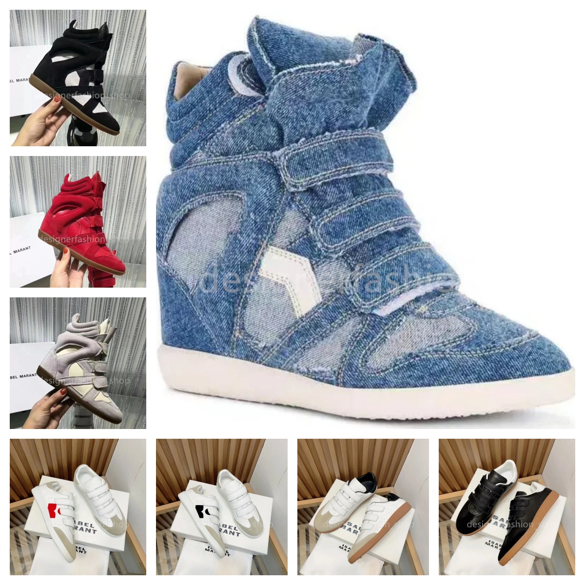 Sac luxe femme 10a Designer isabel balskee sneaker Womens Ankle boot isabelle Bekett suede leather Casual Platform shoe High Top Blue pink Run marrantshoes aesb
