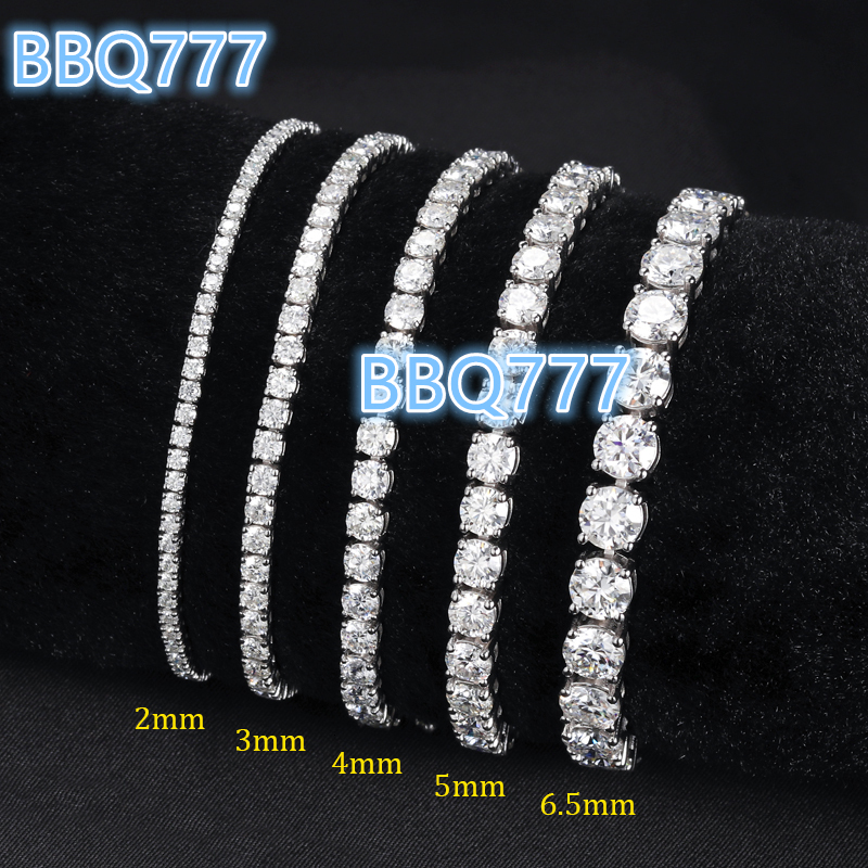 2025 925 Silver Link Bracelets 2mm-6.5mm Gold Plated Moissanite Diamond Tennis Low Price Perfect Gift Party