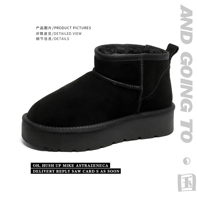 free shipping for designer Boots women Thick-soled snow boots short ankle boots with fleece thickening anti-slip wear-resistant
