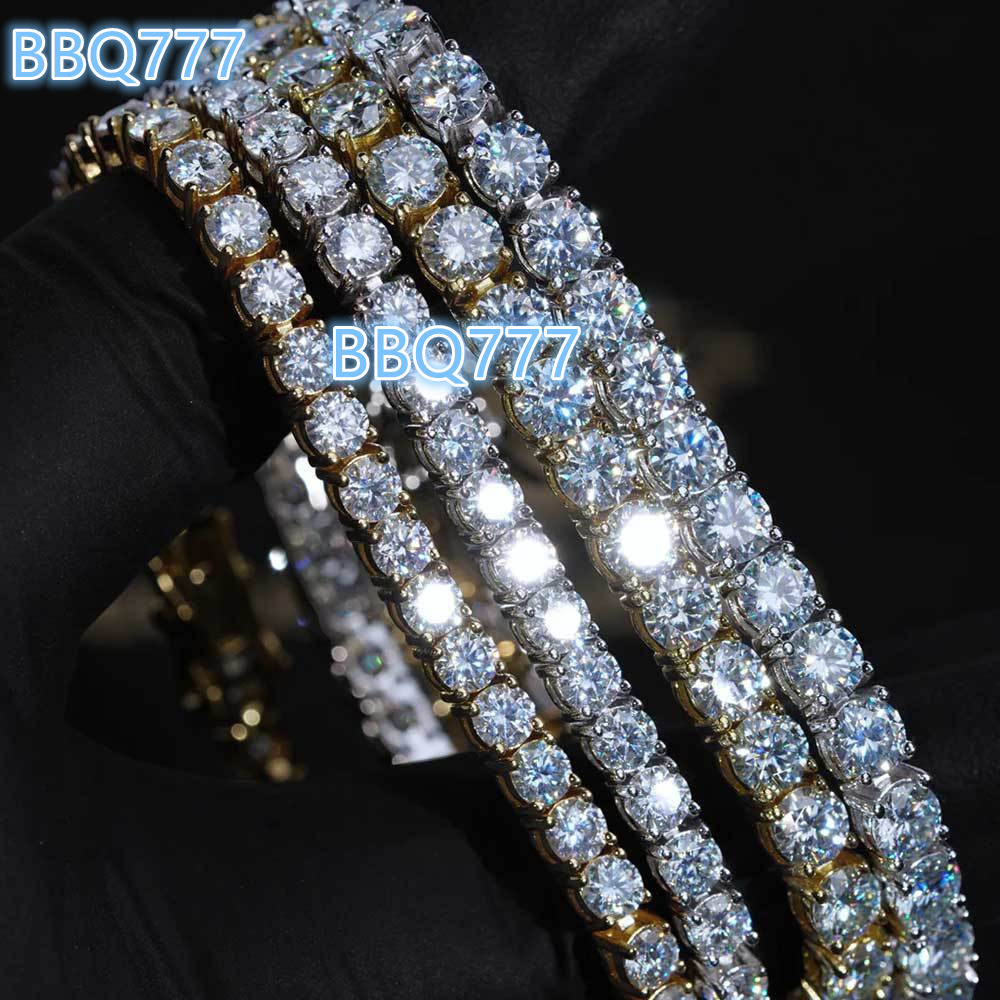 Factory Price Full Size 4MM Moissanite Tennis Bracelet Pass Diamond Tester Tennis Chain 925 Sterling Silver Tennis Bracelet
