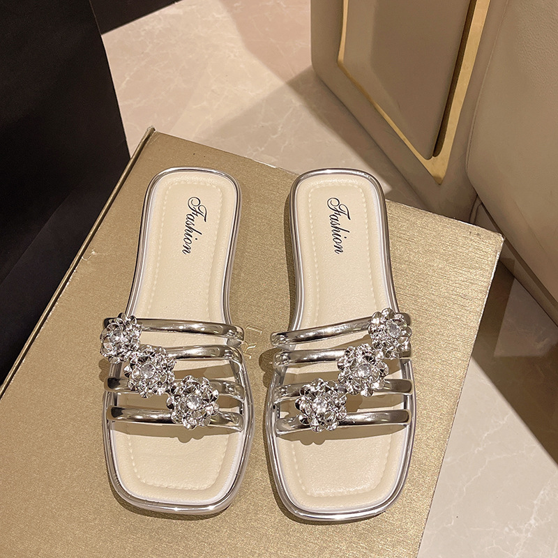 2025 Women's Outdoor Sandals French Fairy Style Super Fairy One-strap Fashion Versatile Flat Casual Luxury Designer Sandals Beach Sandals