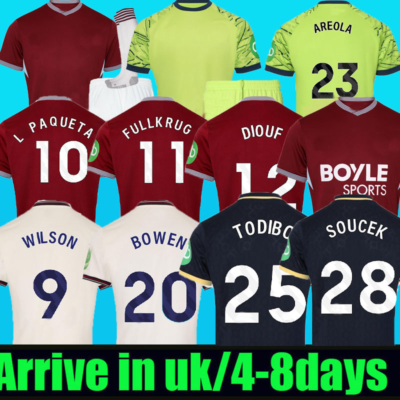 25 26 L.PAQUETA BOWEN Wilson DIOUF Football Shirt third away Soccer Jerseys 2025 Summerville Todibo SOUCEK N.AGUERD Fullkrug Walker Peters Men Kids kit tops