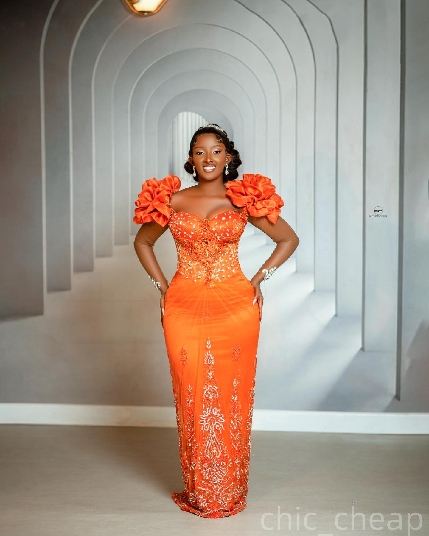 Orange Sheath Prom Dresses 2025 Crystals Lace Spaghetti Evening Formal Party Second Birthday Engagement Gowns Plus Size Dress For Special Occasions ZJ