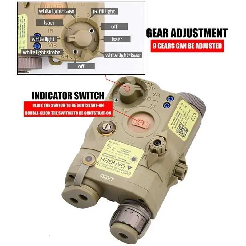 15 Tactical PEQ 15 IR Fill Light Red/Green/Blue Laser M300A M600C Hunting Flashlight AXON Switch Airsoft Accessories Z250802