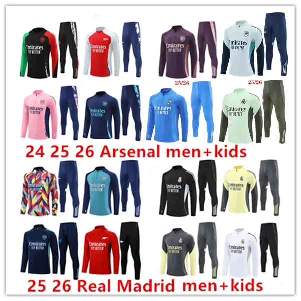 PEPE SAKA Pink Arsen A rsenal tracksuit Football soccer jerseys 25 26 Madrids training suit ODEGAARD THOMAS TIERNEY SMITH Transport Men Kids sportswear kit 66