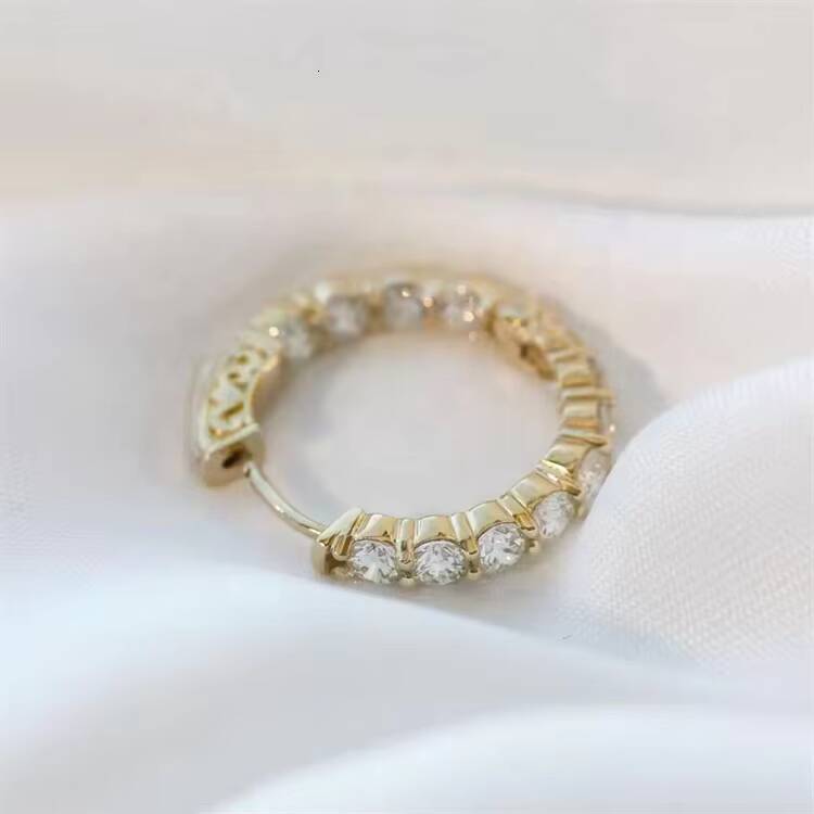 Speedin Fashion Jewelry Top Quality 0.5-2 Carat VVS Moissanite Stud Earrings Lab Grown Diamond Earrings