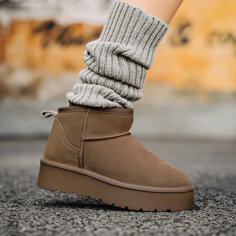 free shipping for designer Boots women Thick-soled snow boots short ankle boots with fleece thickening anti-slip wear-resistant