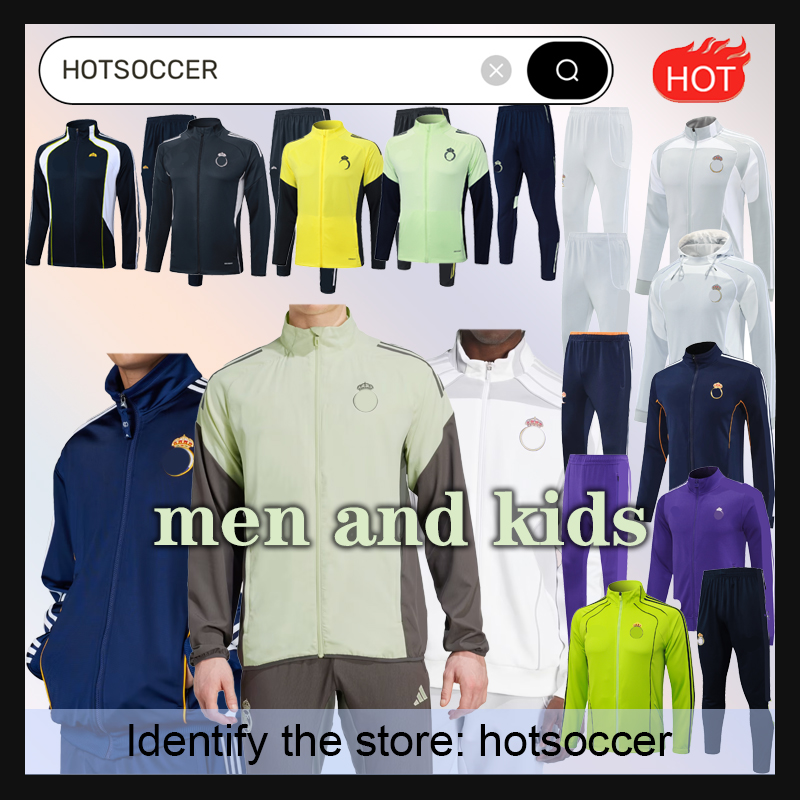 2025 26 Madrid jacket tracksuit 99/00 Retro Style Madrid Jacket men and kids Retro jacket Hoodie sportswear kids sportswear set hotsoccer