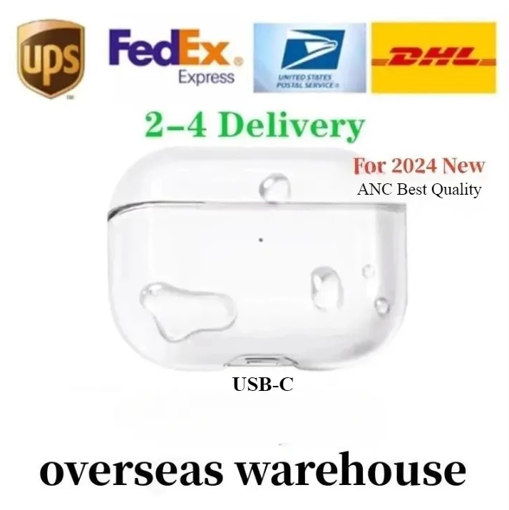 USA Stock For Air podsPro 2 3 4 headphones Accessories pro headphone max transparent TPU Wireless Pro Maxs Earphone wireless earbuds Protective Case Airpods pro 2