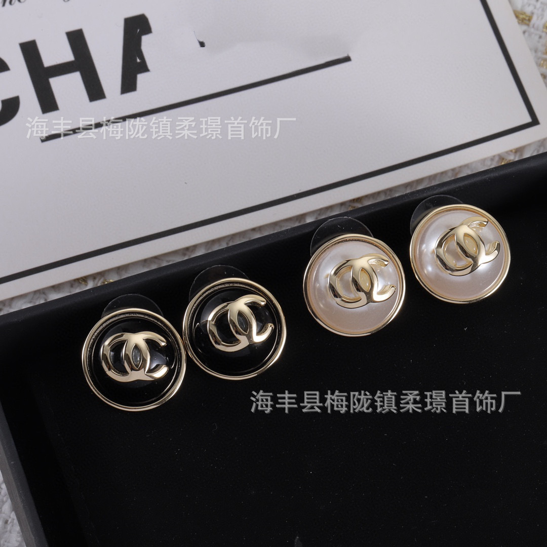 stud chanelearings designer earrings luxury jewelry for men women gold silver woman 2025 new double c high version pearl needle earrings channels chanelly