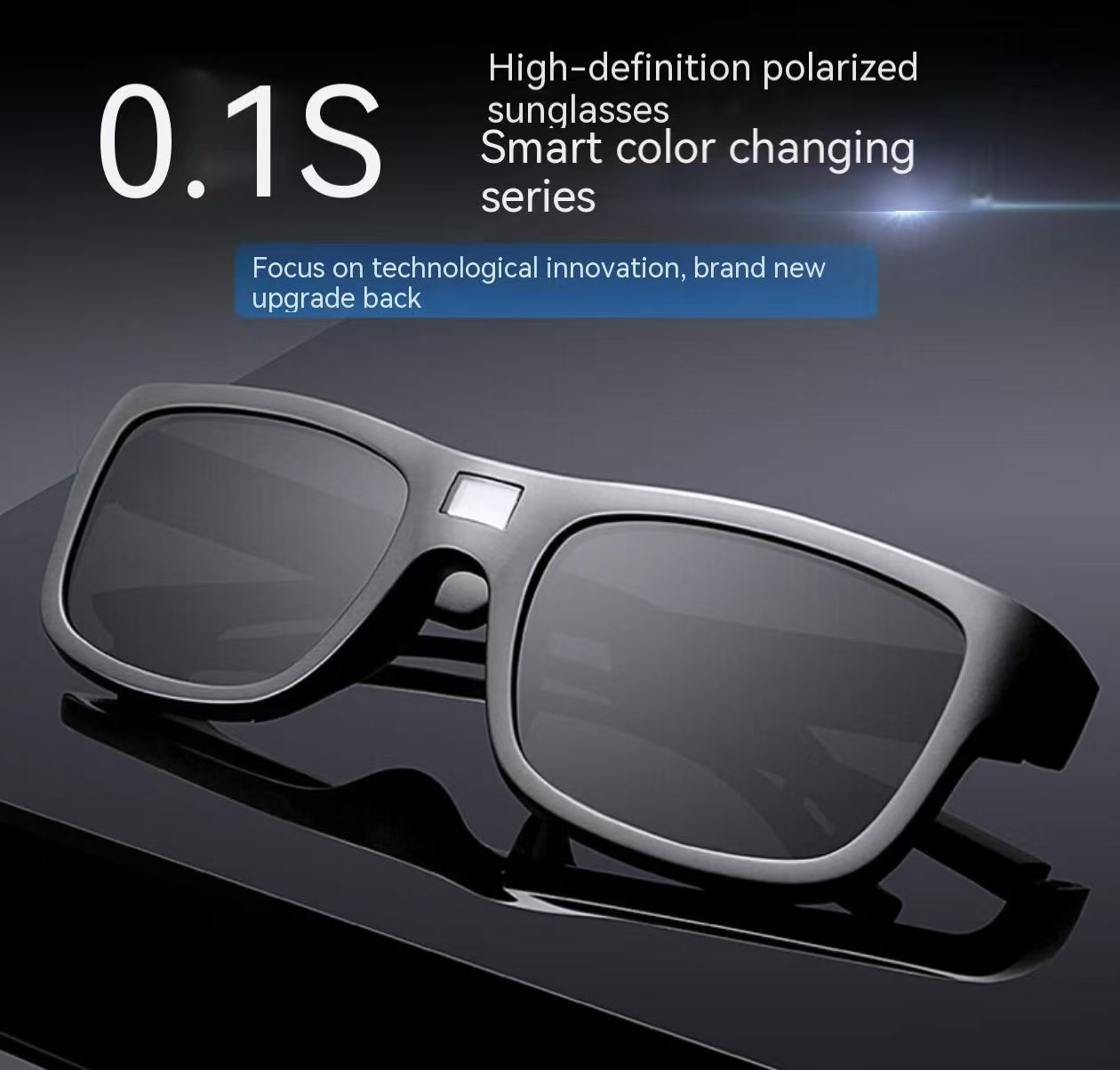 Polarized sunglasses, the lens color can be automatically darkened in the sun, using liquid crystal lenses and smart chips to make your travel more co