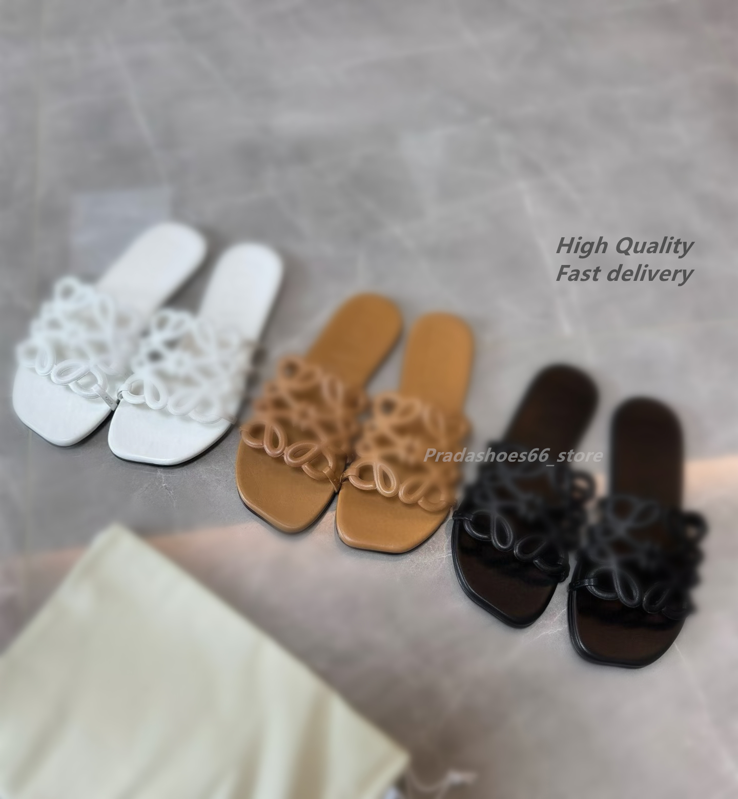 loewesandal Designer sandals brown slippers cd petal slides soft leather slippers hollowed out slippers bathing beach casual slippers Colorful Sandale loes