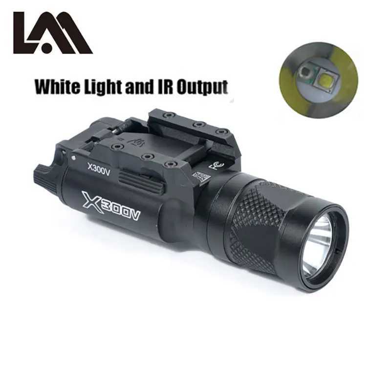 Tactical SF Night Vision X300 X300V-IR LED White Light and IR Pistol Gun Light Hunting Rifle Flashlight Fit 20mm Picatinny Rail Z250802