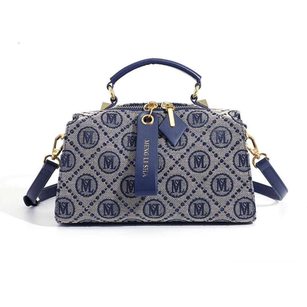2025 New Classic Monogram Handbag Boston Pillow for Women Commuting Fashion Simple Shoulder Crossbody Bag