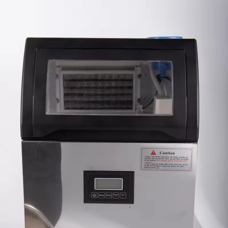 commercial automatic ice maker machine stainless steel countertop cube ice maker for milk tea shop restaurant supermarket sushi bar high speed