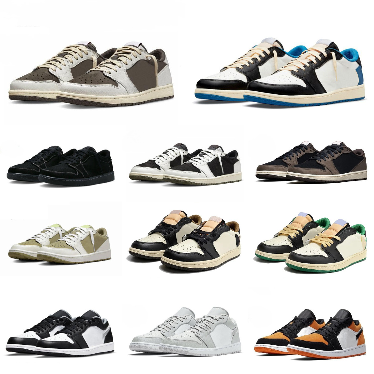 Mens 1 Low Sports Basketball Shoes Reverse Mocha Big UNC Jack Tr Dark Canary Sail Medium Olive Neutral Black Phantoms White Women Fragment Trainer Outdoor Sneakers