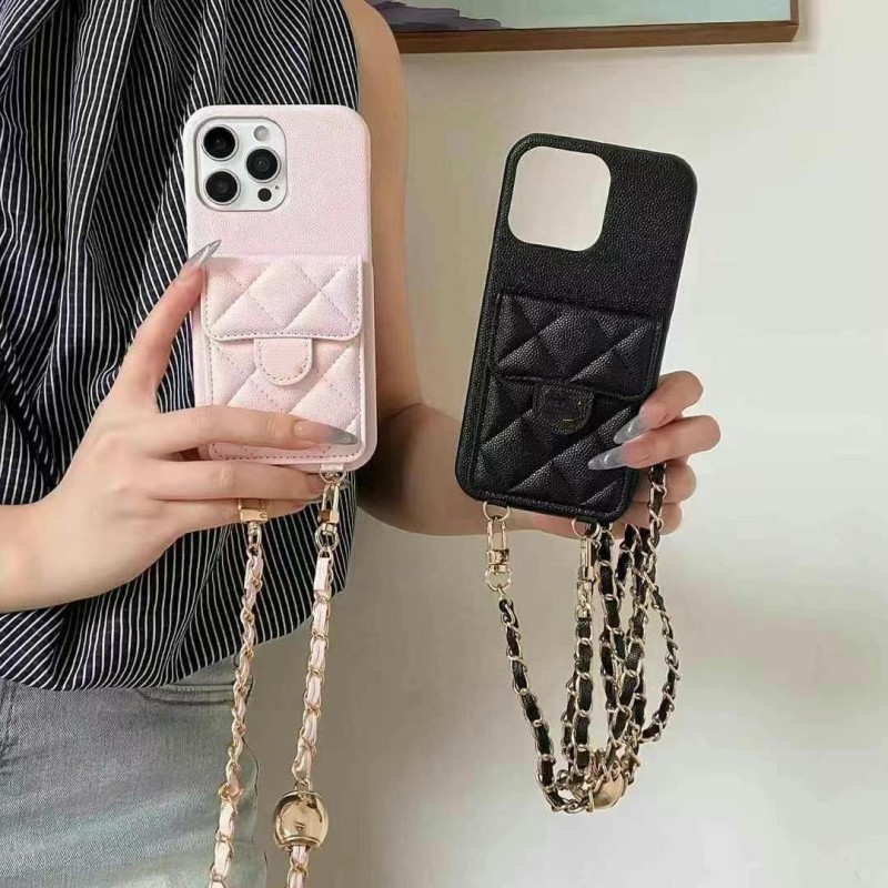 Pour iPhone 16 Pro Max Cas Mémelles Crossbody Leather Phone Case de concepteur iPhone Case iPhone Apple iPhone15 Pro Max 13 12 14 Plus portefeuil