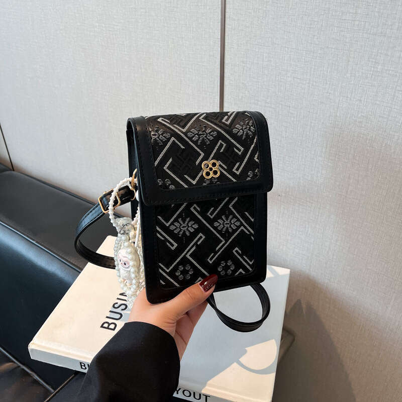 Brocade Jacquard Pattern Edge Ribbon Guangxi Zhuang Traditional Culture Ethnic Characteristic Bag