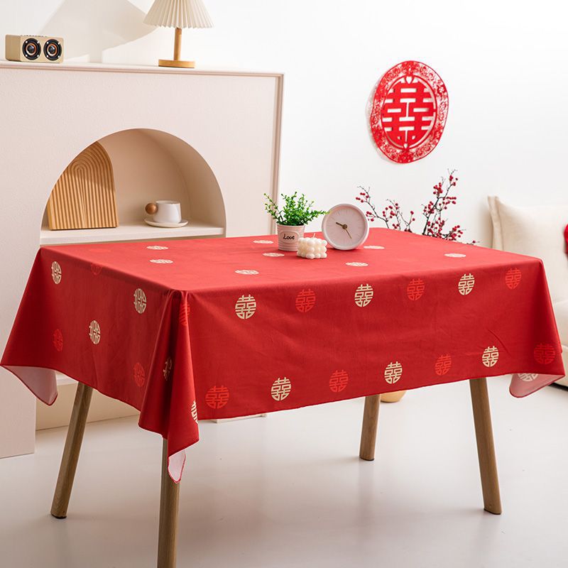 YL-36883 tablecloth wedding wedding red cloth dining table coffee table rectangular tablecloth new Chinese style cover cloth wholesale looking for wor