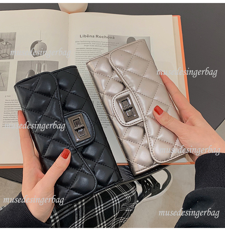 Luxury Brand Designer Purse Luxury Wallet 2025 New Quilted Soft Leather Long Coin Purse Large Capacity Niche Design Wallet Handbag