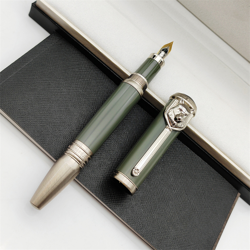 Famous Character Series KPL Luxury Fountain Ink Pens Reliefs Wolf's Head Design Writing Ballpoint Pens Stationery Office Gift