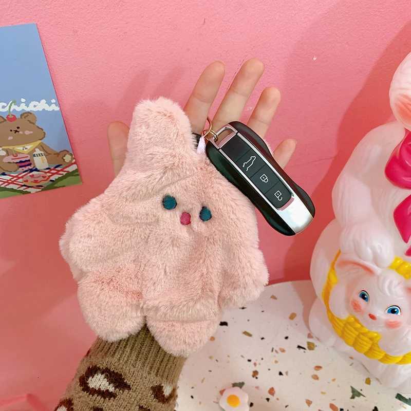 Ins Plush Rabbit Coin Money Bags Mini Cute Card Keys Case for Children Gifts Pouch Zipper Animal Bags Lipstick Earphone Storage G250802