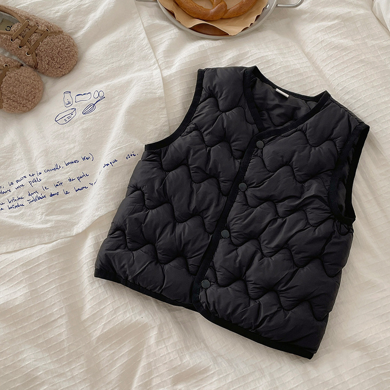 Childrens Down Cotton Vest Baby Infant Inner and Outer Wear Autumn Winter Thickened Vest New Style Boys and Girls New Style230222