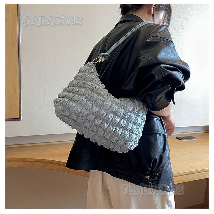 2025 Bag for Women Soft Wrinkled Underarm Bag Fashionable Trendy Single Shoulder Bag Style Simple H250804