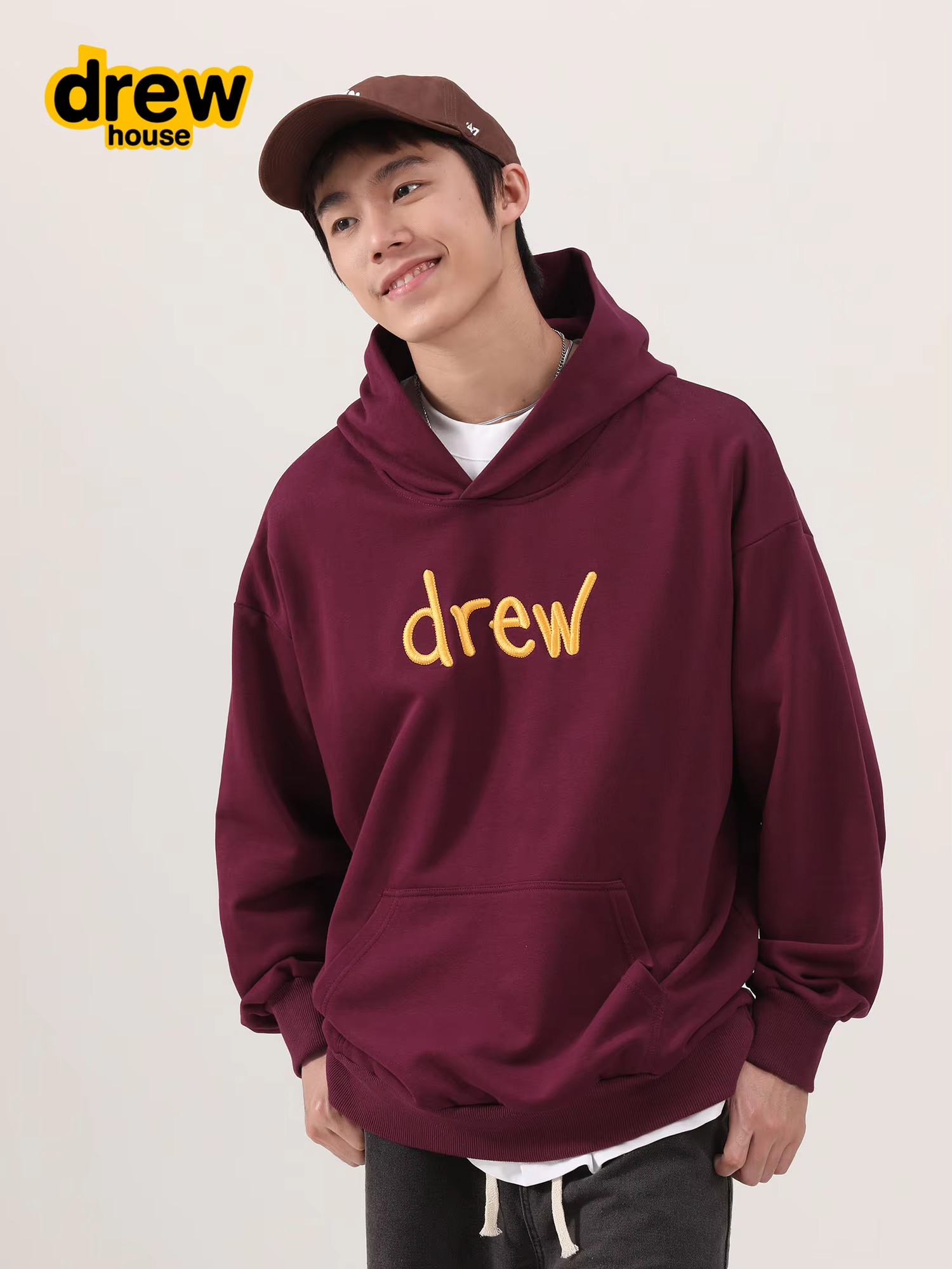 DREW HOUSE Trend Designer New Hoodies Streetwear Print Graphic Hoodie Men Hip Hop Pullover Sweatshirt Unisex Couple Casual Hoodie Sweatshirt
