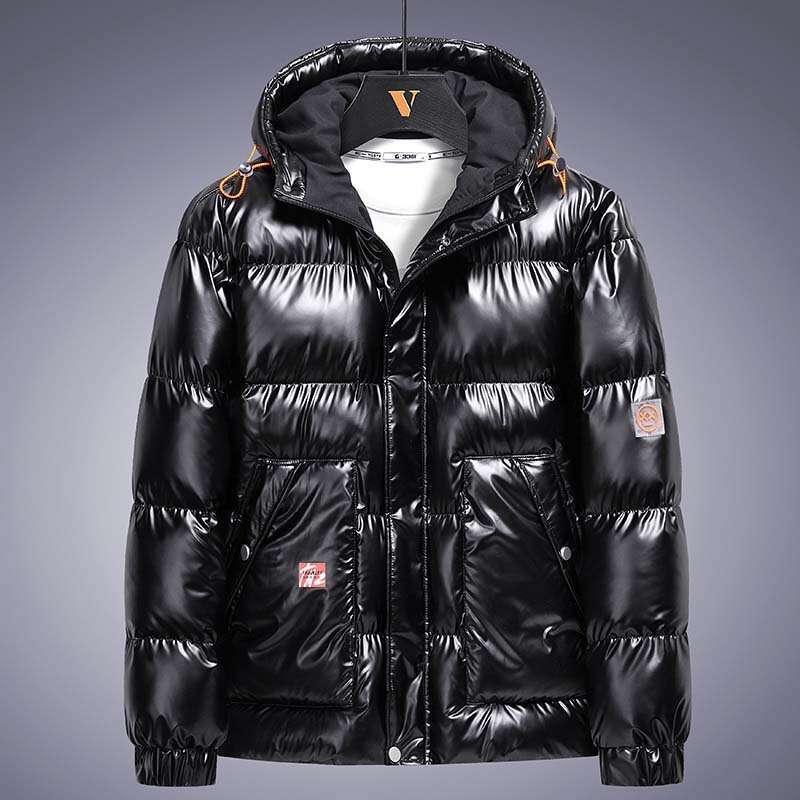 Clothing 2024 New Plus Size Casual Men's Padded Bright-Faced Jacket