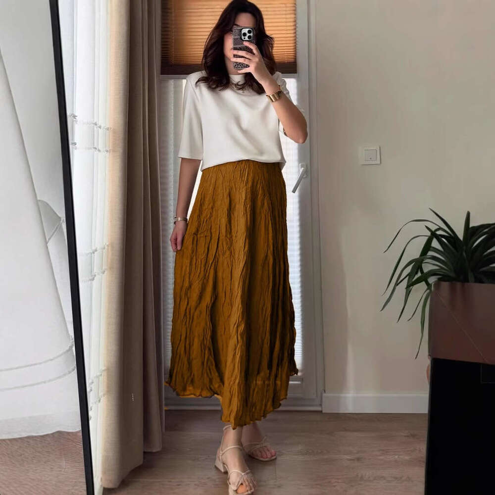 Spring And Autumn New Pleated Skirt Soft Versatile Ins Style B5 b7