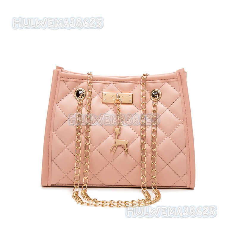 Womens Bag 2025 New Style Trendy Quilted Chain Bag Solid Color Shoulder Bag Simple Crossbody Bag H250804