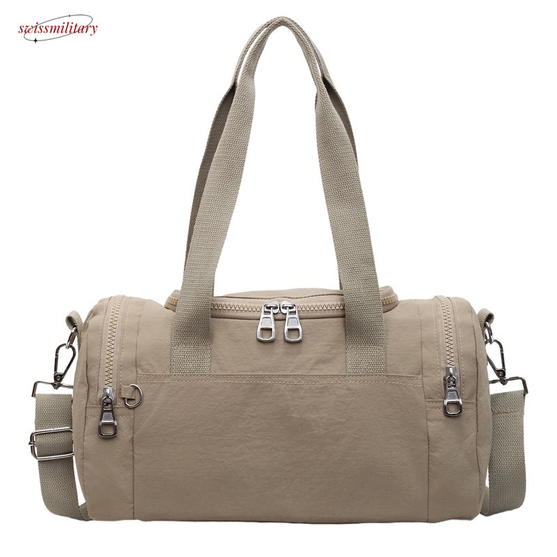 Korean Style Single Shoulder Fashion Casual Simple Large Capacity Trendy Women's Sports Bucket Pillow Bag Lightweight swissmilitary