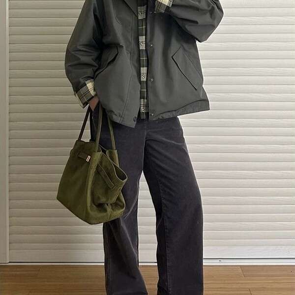 Large Capacity Olive Green Niche Handbag Tote New Autumn Winter Matte Dumpling Commuter Shoulder Bag