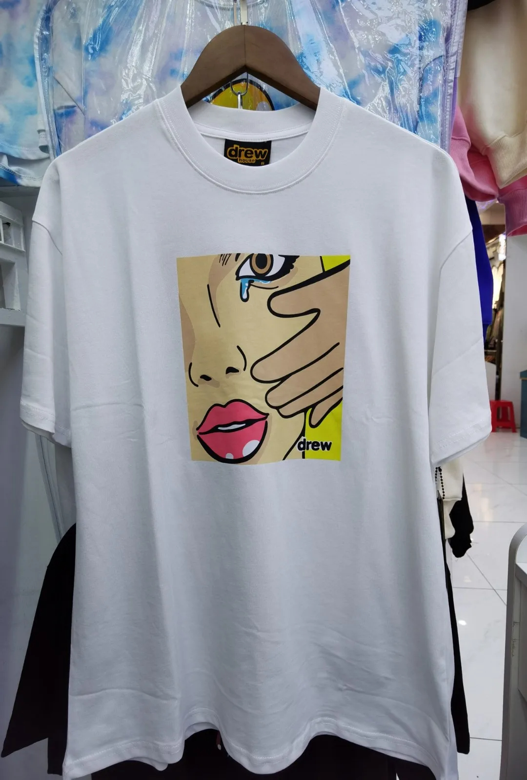DREW HOUSE Men's T Shirts High Brand Fashion Printed Short Sleeve T-shirt Men Summer Round Neck Casual Breathable Top