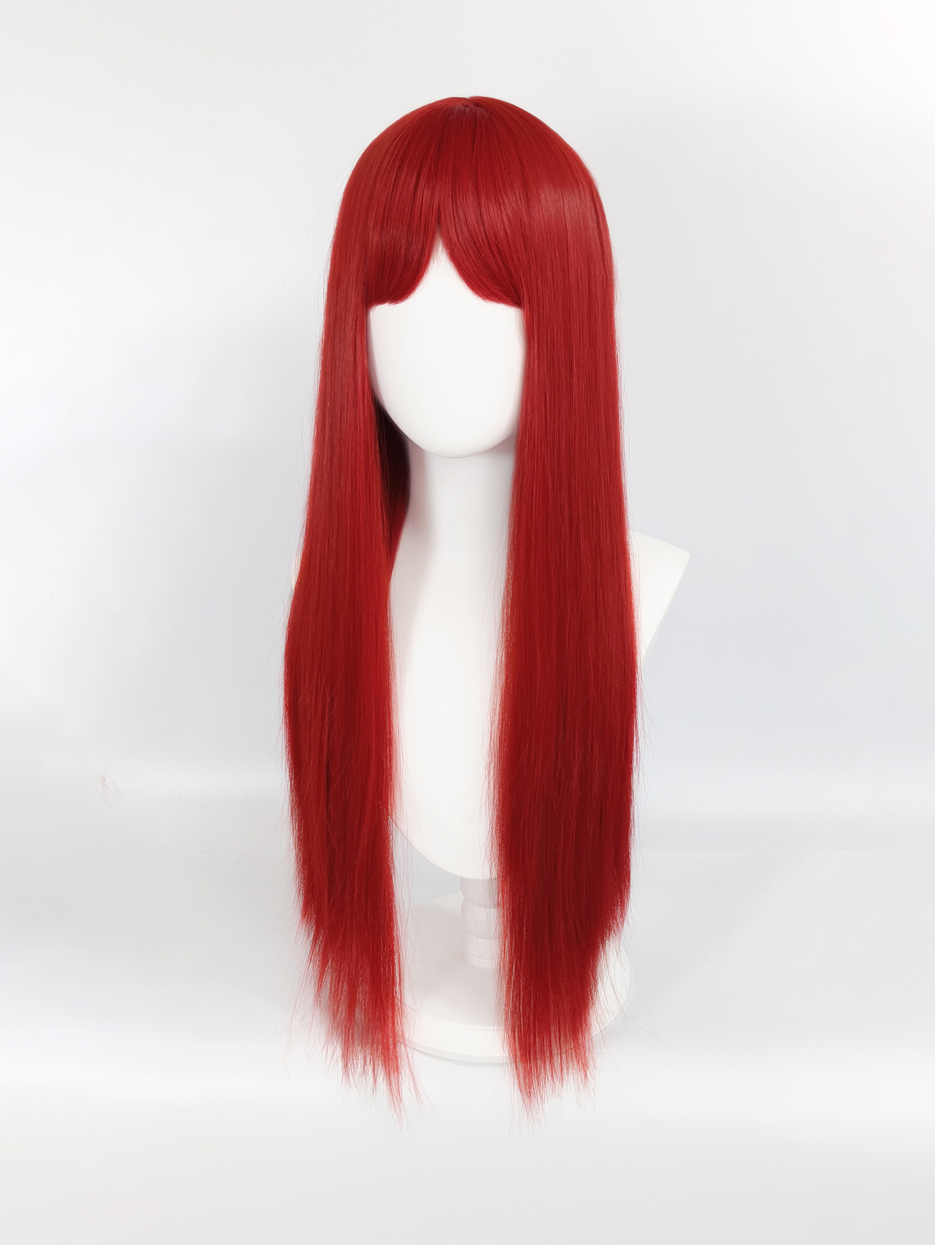 Japanese-style multi-color long straight hair, air-style fringe to shape the face, wig for cosplay, full head coverings
