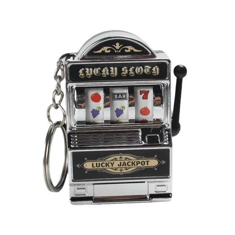 Fruit Slot Machine Keychain Lucky Charm Jackpot Keychains Mini Casino Pendant Bag Charm Novelty Gifts for Kids Adults G250802