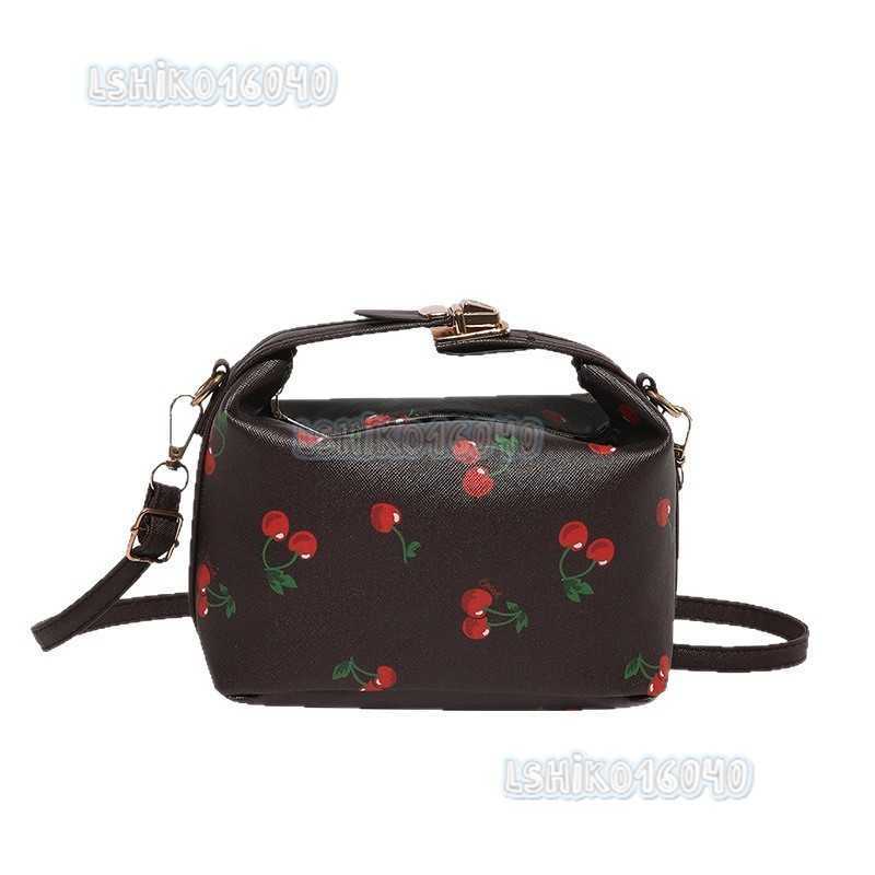 Fresh Cherry Print Stylish 2025 New Summer Cute Trendy Sweet Fashion Crossbody Shoulder Bag H250804