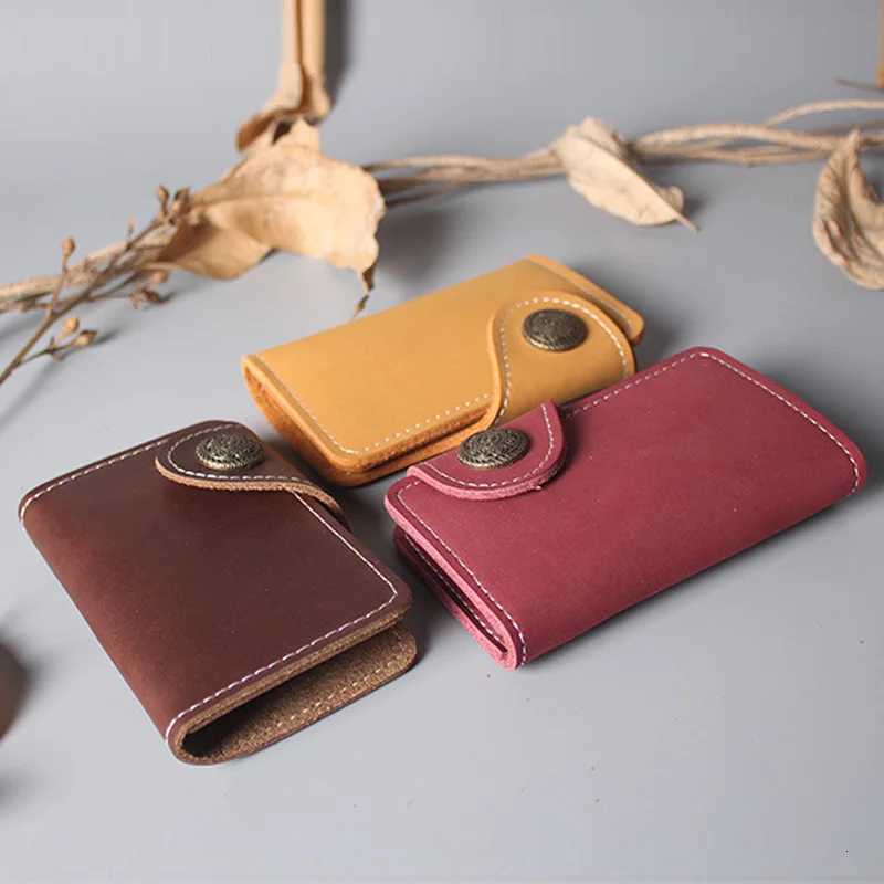 Leather Waist Key Pouch - Multi-Functional Organizer with Card Holder Snap Button Hands-Free Wallet for Men Women G250802
