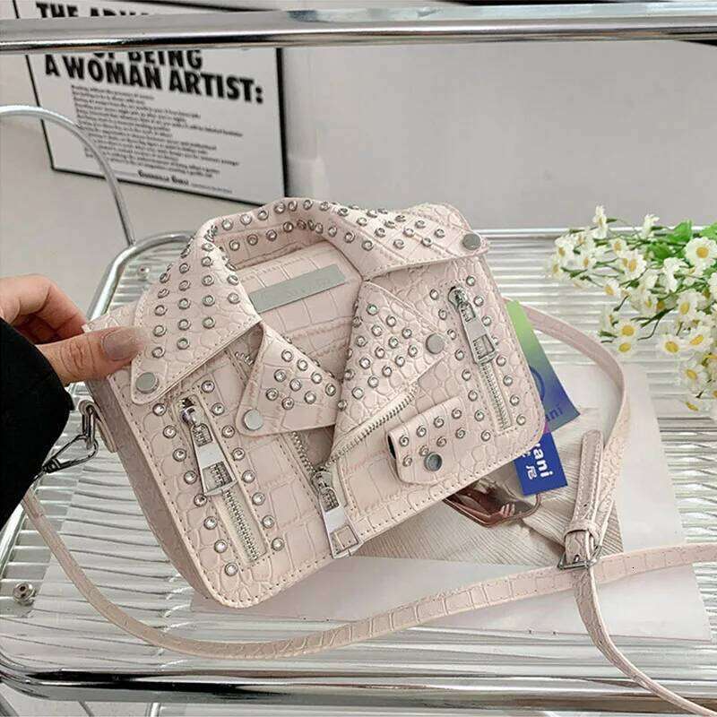 Fashion Jacket Design Crossbody Rivet Clothes Shape Women Handbag Purse Brand Designer Lady Shoulder Bags Women's Bag