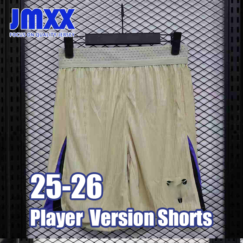 JMXX 25 26 Barcalonaes Player Version Soccer Shorts Home Away Man Shorts Mens Sport Short Pants 2024 2025