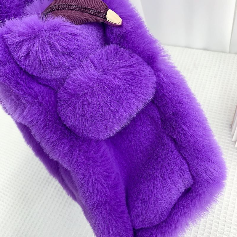 Fur Tote Bag For Women Handbags Autumn Winter Plush Shoulder Crossbody Bags Brand Shopper Purses New