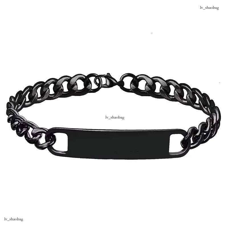 DHCollections Factory Supplier Stainless Steel Adjustable Engraved Custom Cuban Chain Metal Bracelet
